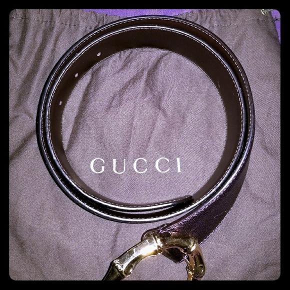Authentic GUCCI Bamboo Buckle Purple Belt main image 5